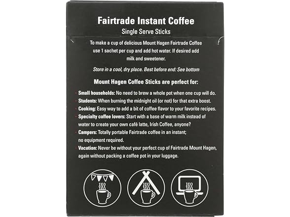 Mount Hagen Instant Coffee, 8pk