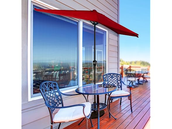 Half Umbrella Outdoor Patio Shade - 9ft