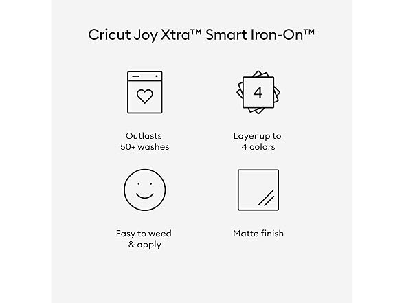 Cricut Joy Xtra Vinyl Iron On Smart- Red