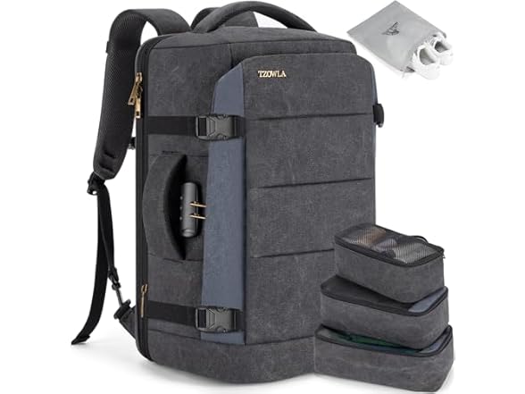 Black/Blue 40L Travel Backpack