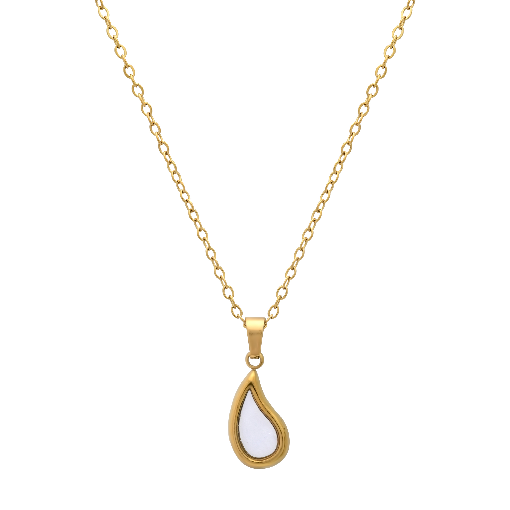 18K Gold Teardrop & Mother of Pearl - Gallery 4