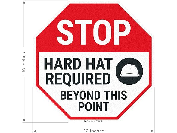 Stop Hard Hat Required Beyond This Point