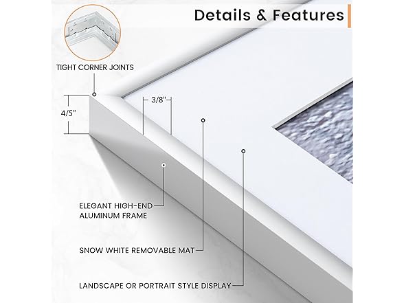 Venusmiles 16x24 inch Metal Poster Frame