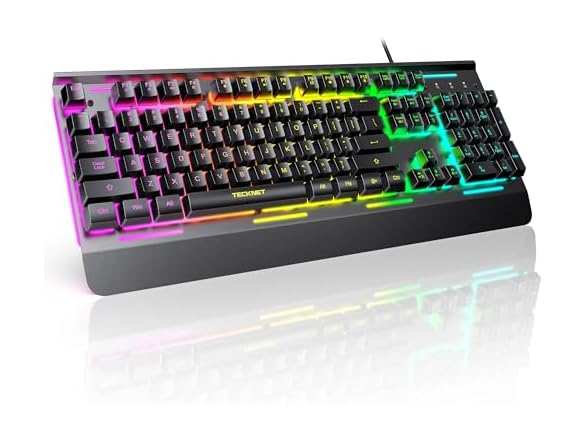 TECKNET Wired Gaming Keyboard | Full Size