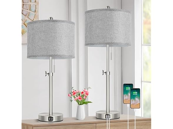 Kondras Grey Table Lamps Set of 2