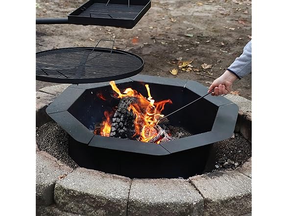 Sunnydaze Decor 38" Fire Pit Liner Black