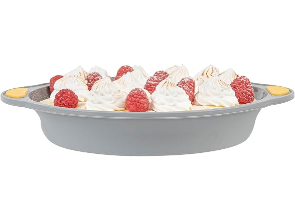Restaurantware Round Gray Silicone Cake Pan, 11.2 x 10.2 In
