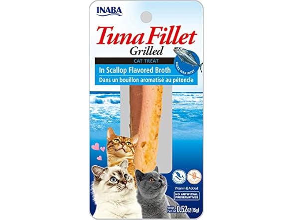 48PK INABA 0.52 oz Grilled Tuna Fillet Cat Treat (Your Choice)