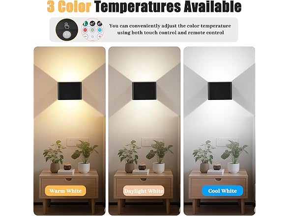 Yochoice Motion Sensor Wall Sconces, Black, 2PK