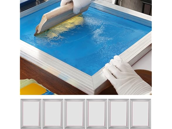 Screen Printing Kit, 6 Pieces 10x14inchSilk