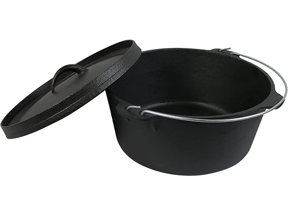 Sunnydaze 8qt Cast Iron Dutch Oven - Gallery 7