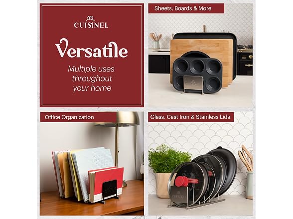 Cuisinel Lid and Dish Organizer Rack 2-Pack