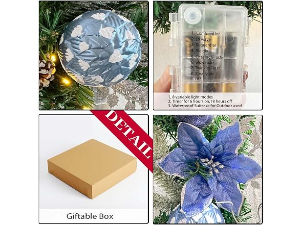 Wanna-CUL 24" Pre-Lit Winter Christmas Wreath