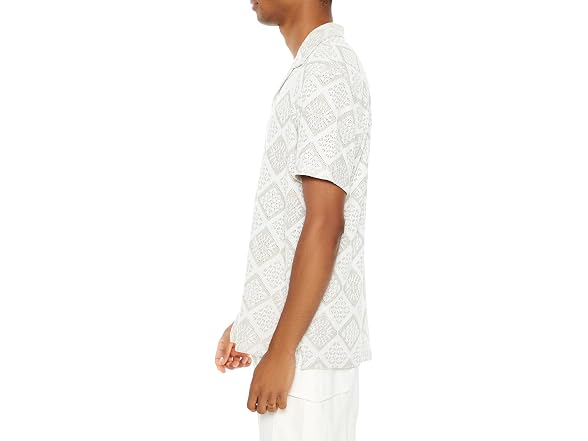 Forever 21 (M) Lace Diamond Button-Front Shirt