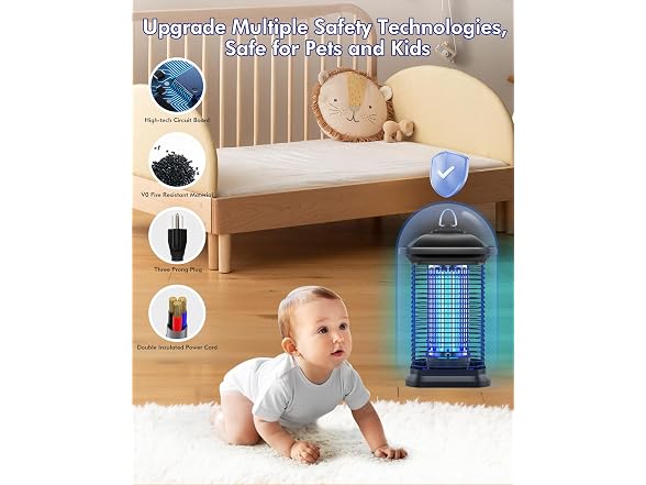 AMUFER Bug Zapper Outdoor 18W 4400V