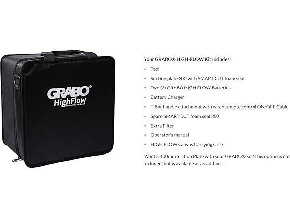 GRABO GHF-V1 High Flow Black Suction Tool Kit