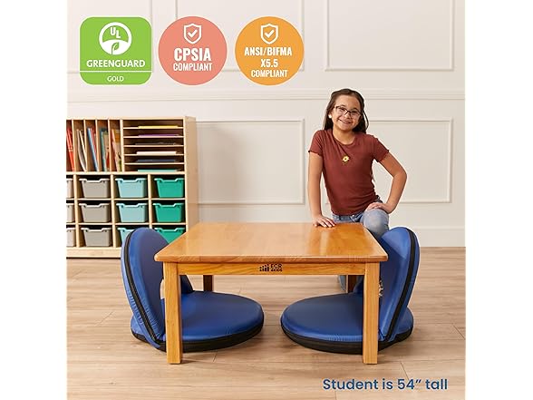 ECR4Kids 30" x 30" Square Hardwood Table