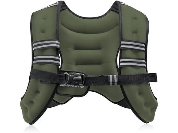 ZELUS Green Reflective Weighted Vest 12lb