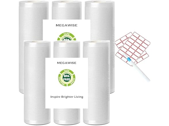 MEGAWISE Vacuum Sealer Bag Rolls