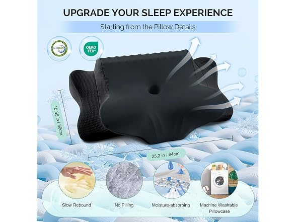 FAIORD Cervical Pillow Black
