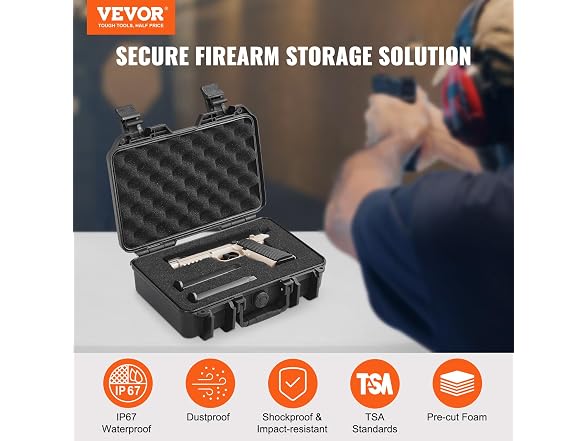 Hard Pistol Cases with Pre-cut PU Foam