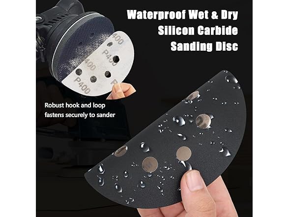 Akjwp 150PCS 5 Inch Sanding Discs Hook & Loop