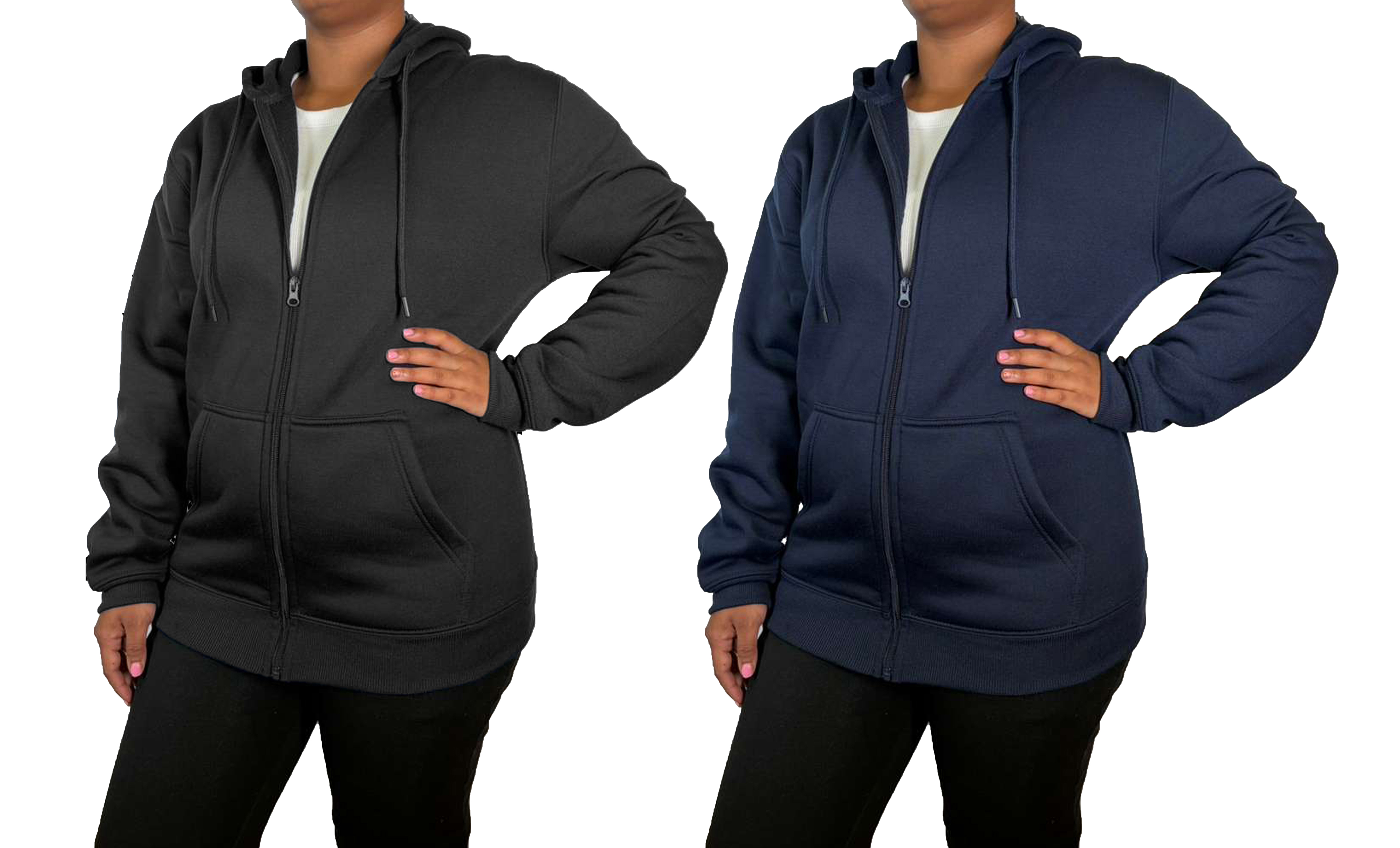 Womens Heavyweight Fleece-Lined Tech Zip Hoodie - Gallery 23