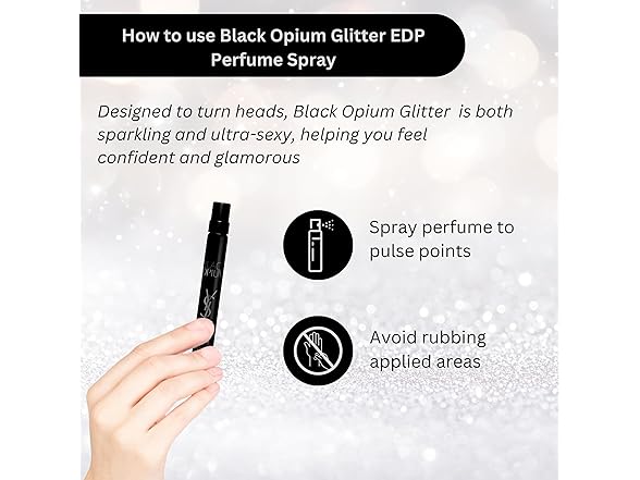 Yves Saint Laurent YSL Black Opium Glitter Eau De Parfum for Women, 10-mL