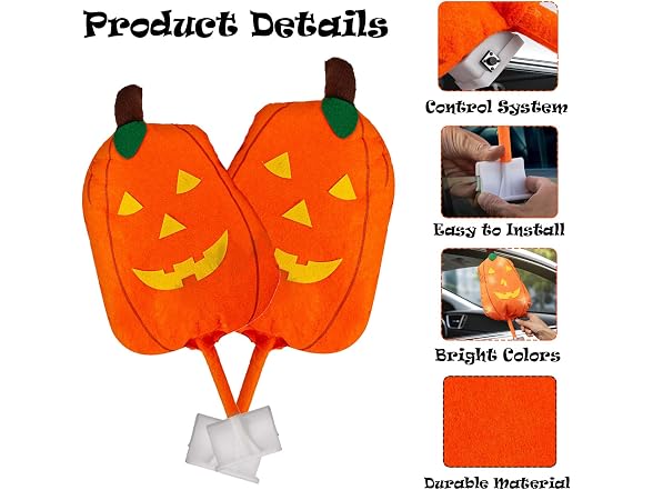 Zone Tech HL0003 Halloween Pumpkin Car Decoration Kit