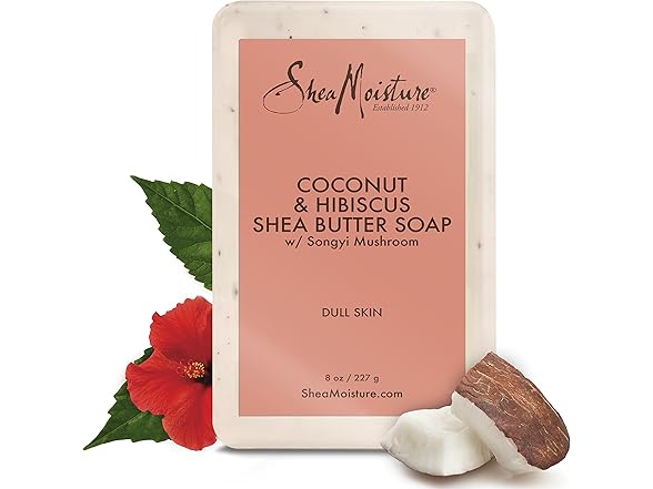 Shea Moisture Coconut Hibiscus Soap, 8oz
