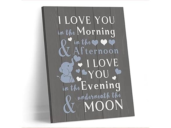 AEHIE Elephant Newborn Baby Quotes Print