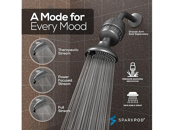 23-Stage Filtered Shower Head 3-Spray