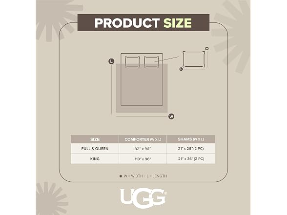 UGG Blissful Reversible 3Pc Comforter Set
