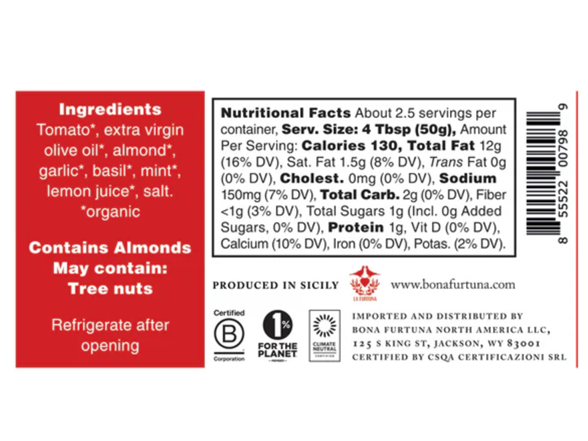 (4pk) Bona Furtuna Organic Pestos Variety
