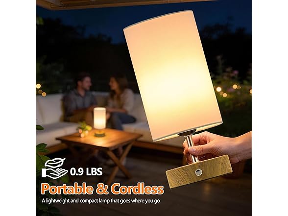 TOBUSA 2-Pack Rechargeable Table Lamps