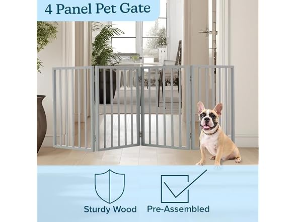 PETMAKER Pet Gate, 4 Panel Freestanding Dog