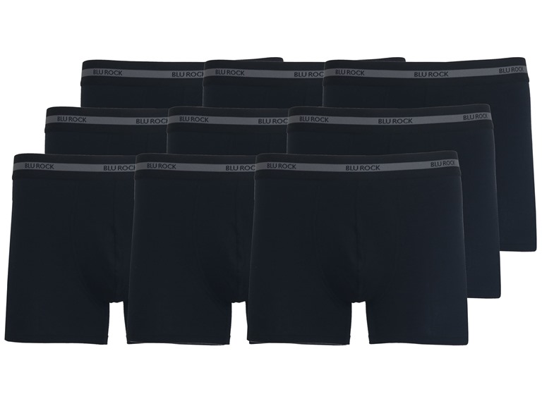 BLU ROCK WC-----J/MBB-565 / BK-BK-BK / S Small Mens Cotton Flex Stretch Boxer Briefs Black x9