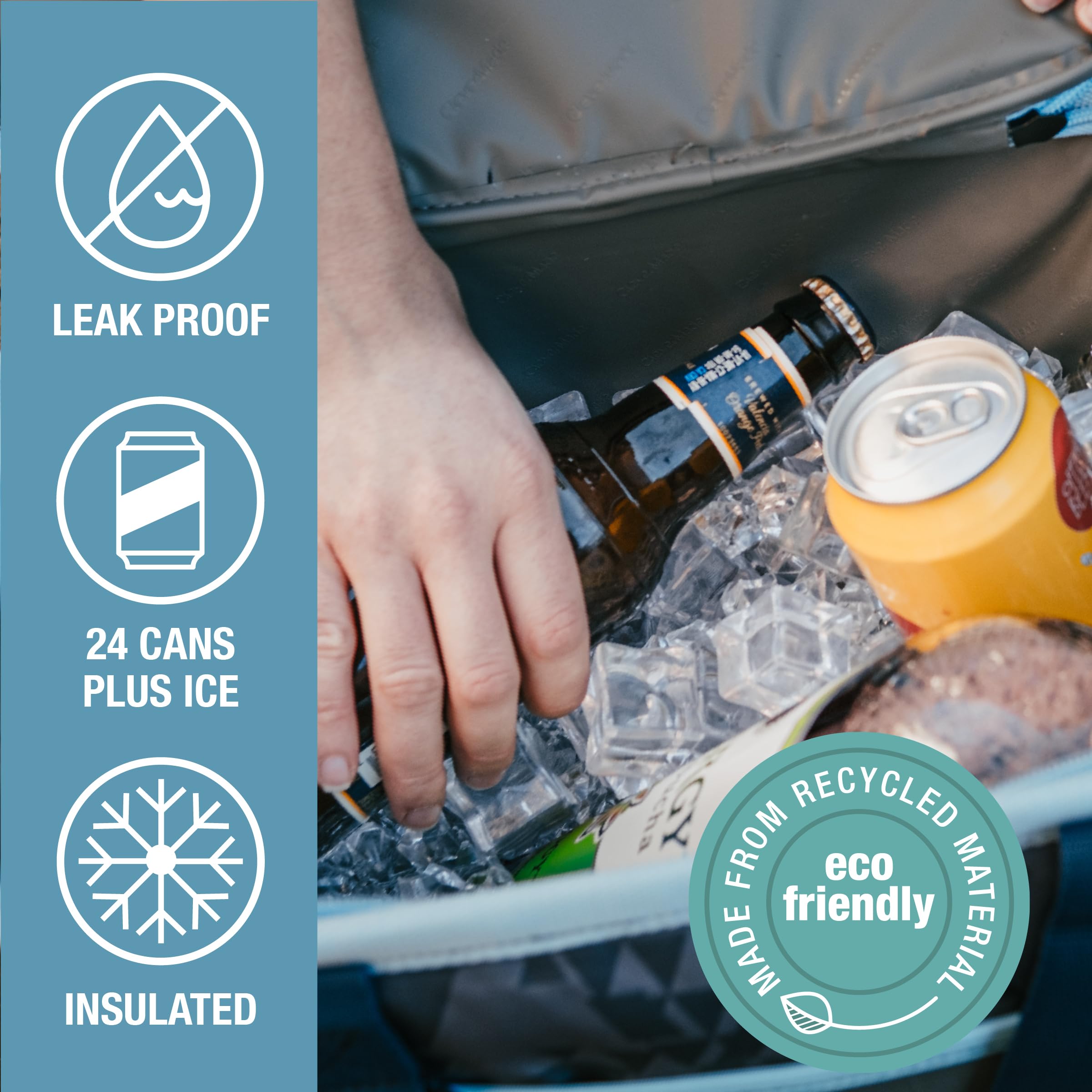 CleverMade Collapsible Cooler Bag, 24 Can - Camo - Gallery 11