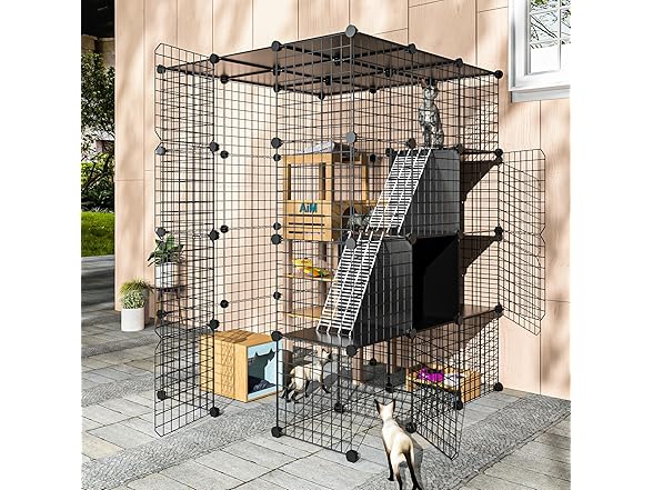 PAWING Detachable Metal Wire Kennel