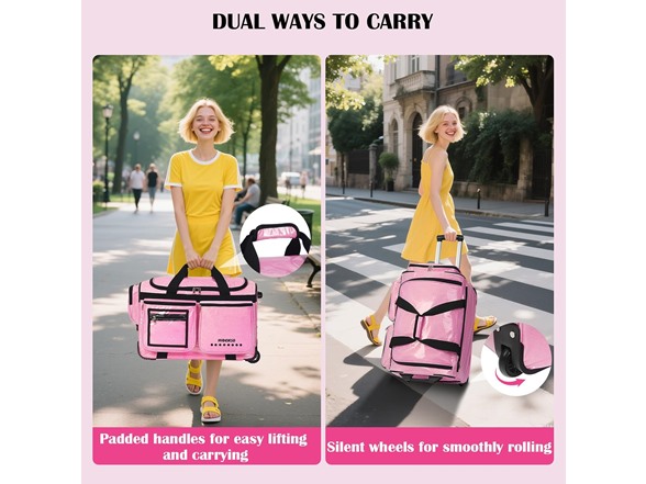 Rolling Dance Bag w/ Garment Rack 23- Choose Color