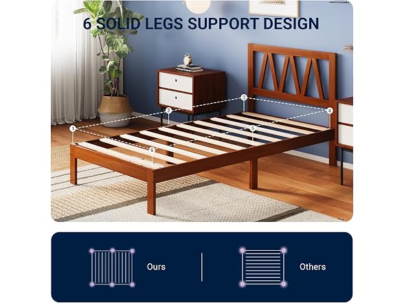 Avenco 12in Wood Bed Headboard Twin