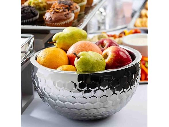 TableCraft 1838 Hive Collection Round Double Wall Bowl, 5 Quart 