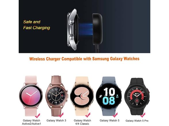 YiJYi USB-A Wireless Charging Dock Stand for Galaxy Watches