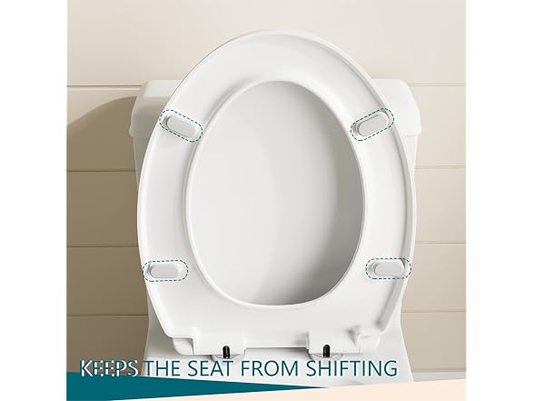 OUTLANE Round Toilet Seat, Soft Close Toilet Seat