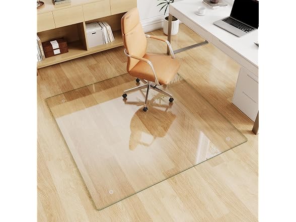 FlyEcho Glass Chair Mat 46" x 46"