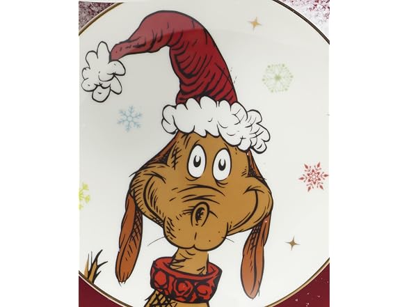 Lenox Grinchmas Christmas Accent Plates, Appetizer Set for 4