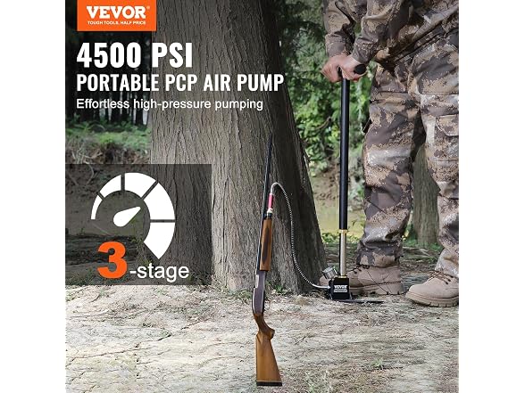 PCP Hand Pump, 3 Stage, 30Mpa 4500 PSI High