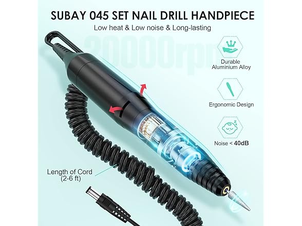 SUBAY Electric Nail Drill Machine, 20000RPM Pr