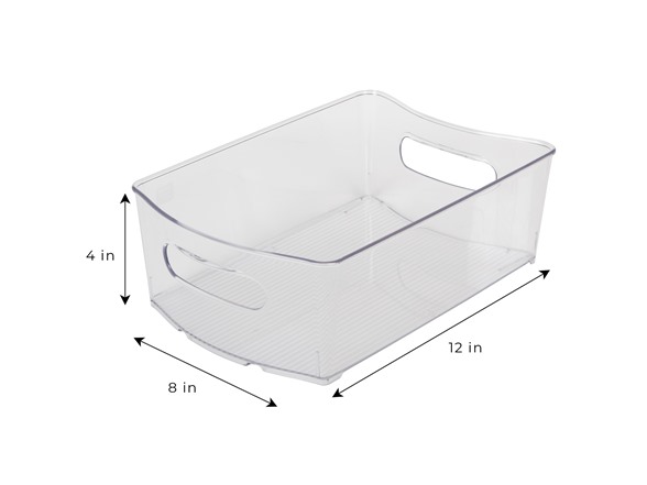 Smart Design 3pc Refrigerator Bin 8x12x4