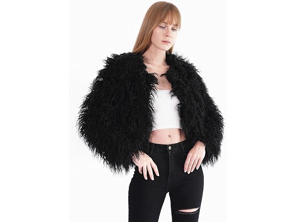 Yuakou Women (XL) Shaggy Faux Fur Outwear Jacket